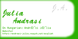 julia andrasi business card